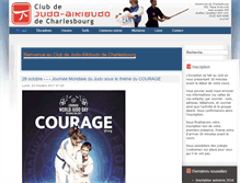 Tablet Screenshot of judoaikibudocharlesbourg.com